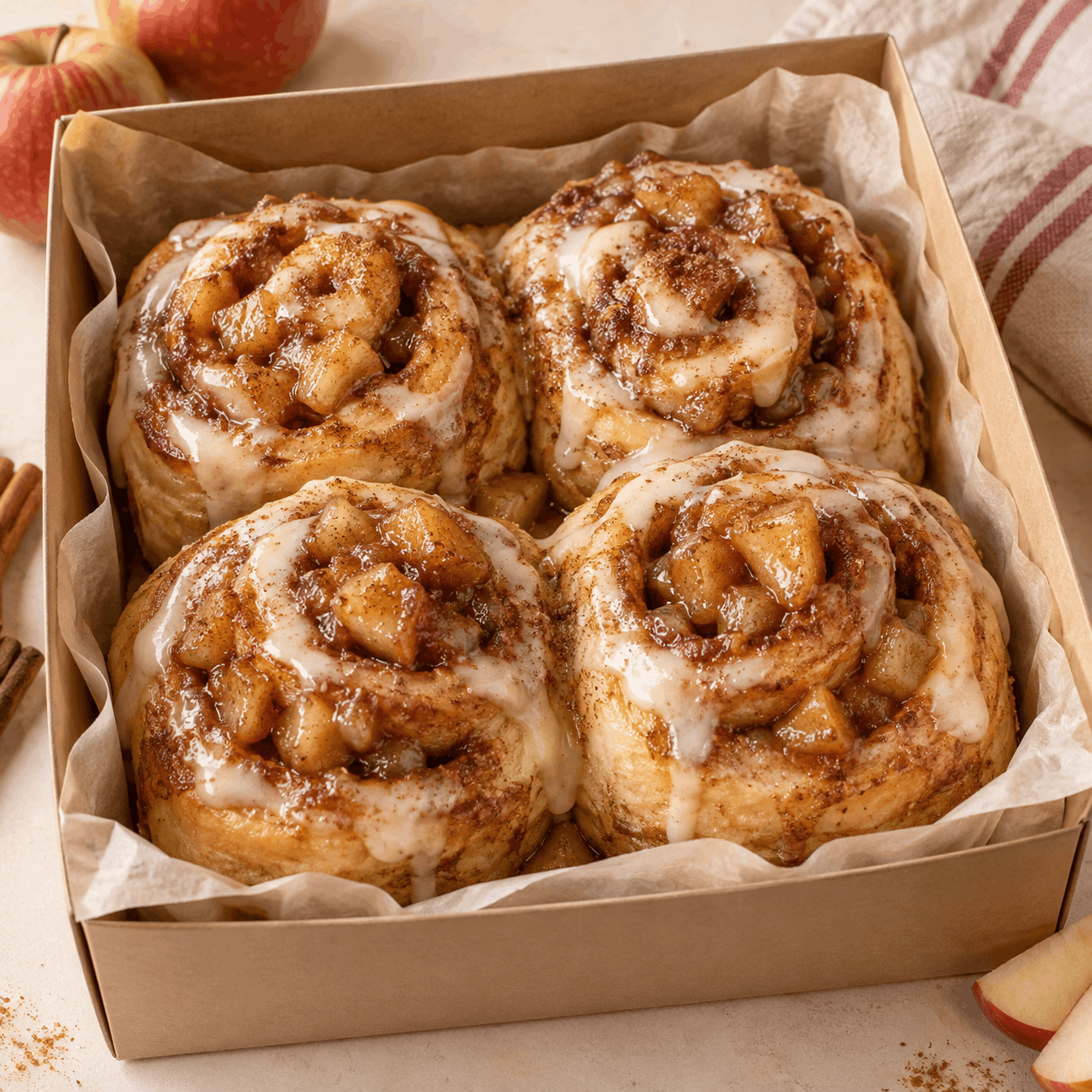 Apple Pie Cinnamon Rolls - Four Pack